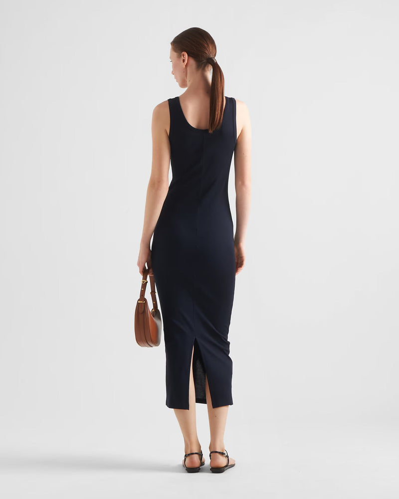 Prada - Robe en maille côtelée de coton