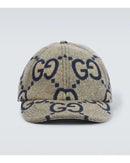 Casquette En Laine Jumbo GG Gucci Gris