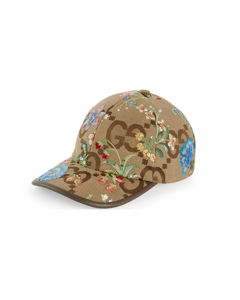 Casquette GG jumbo avec broderie fleurs