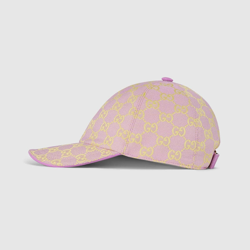 Casquette Toile GG lilas jaune Gucci