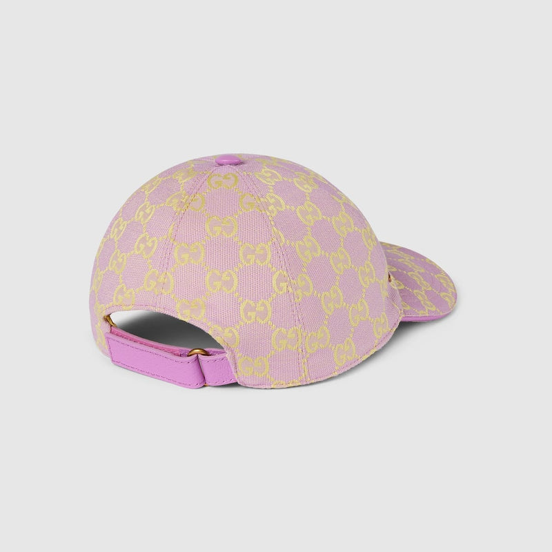 Casquette Toile GG lilas jaune Gucci