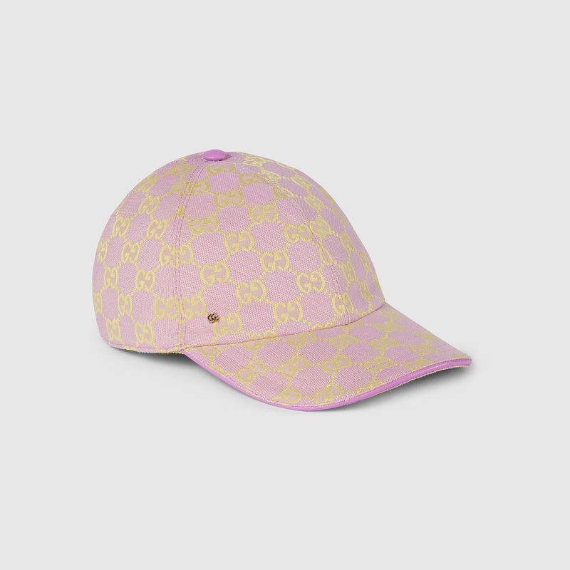 Casquette Toile GG lilas jaune Gucci