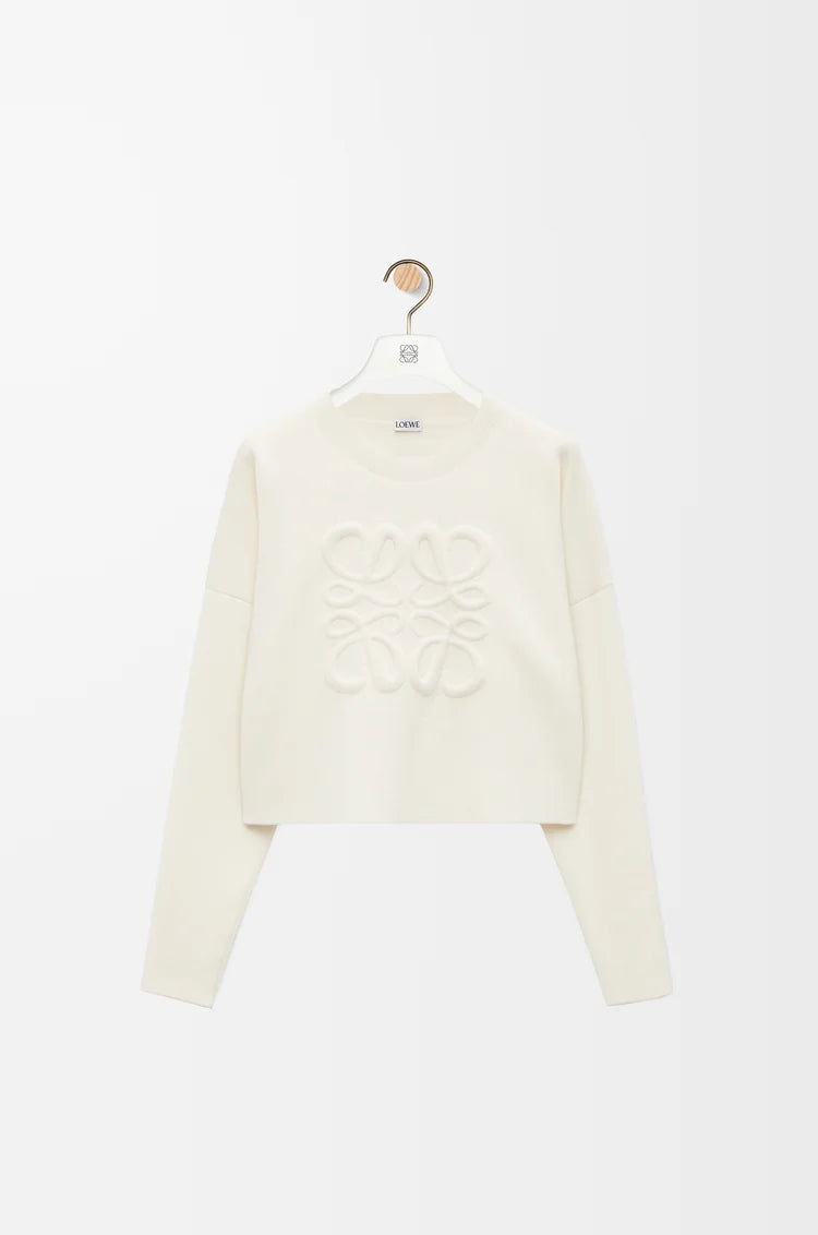 Loewe - Pull Anagram en laine Blanc