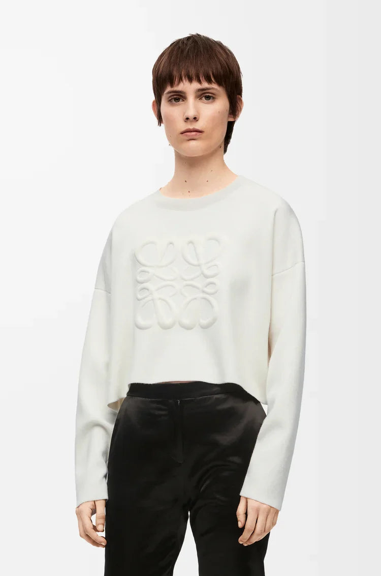 Loewe - Pull Anagram en laine Blanc