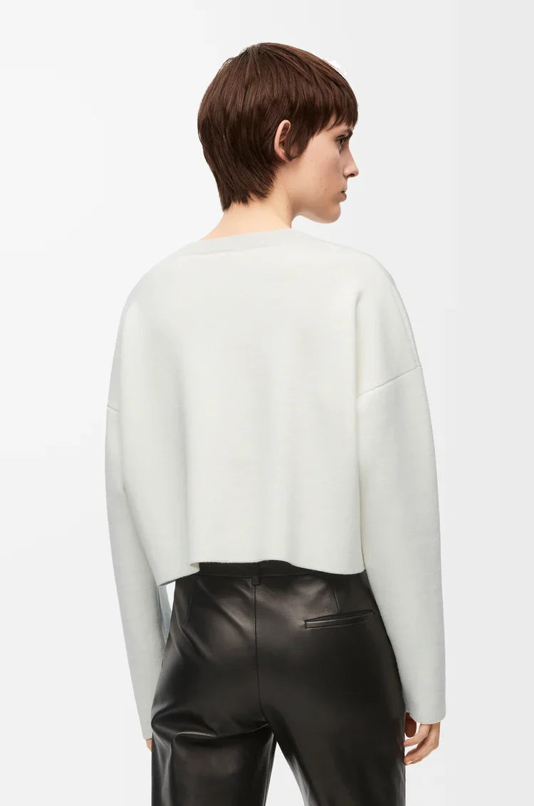 Loewe - Pull Anagram en laine Blanc