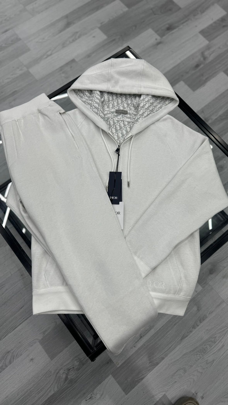 Dior - Ensemble Jogging + Gilet Oblique Blanc