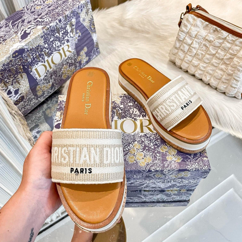 Dior - Dway Platform Slide Natural