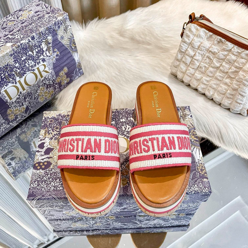 Dior - Dway Platform Slide Natural Rose