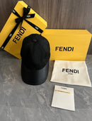 Fendi - Casquette Cuir/Noir