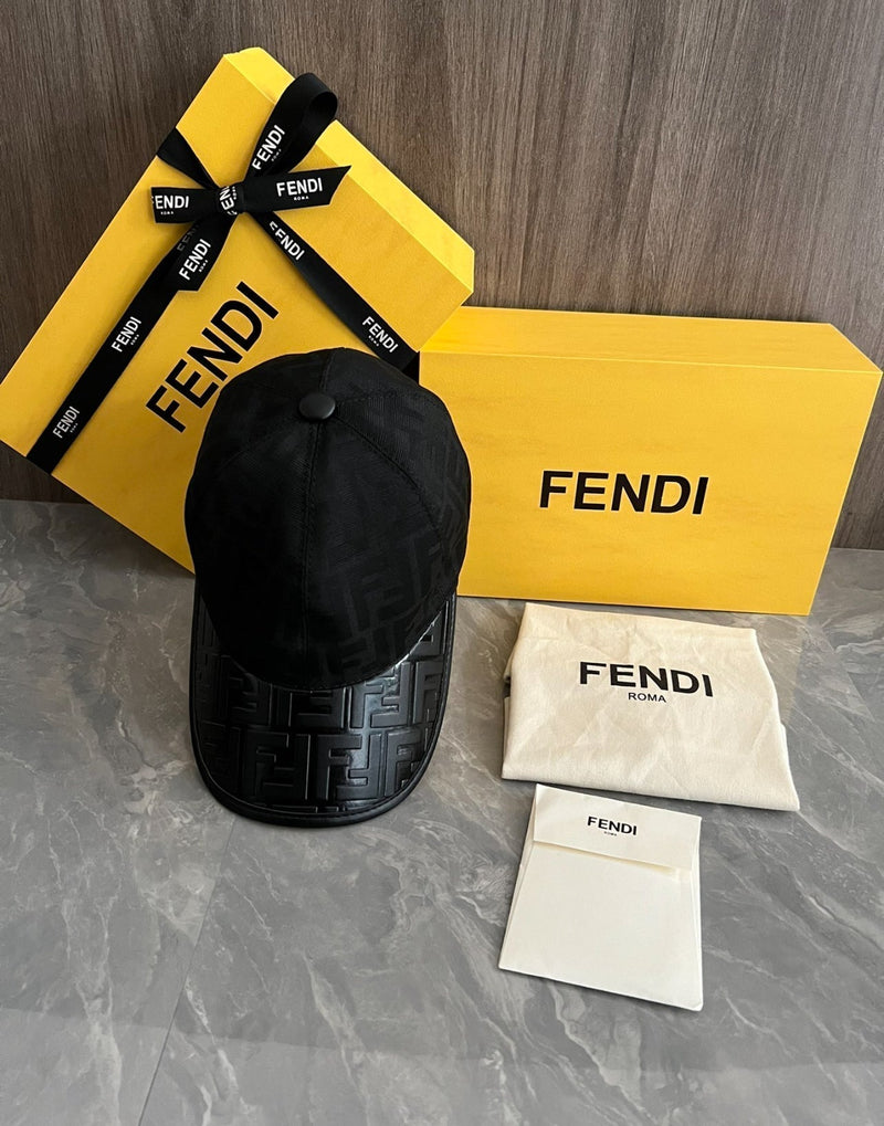 Fendi - Casquette motif FF Noir/Noir