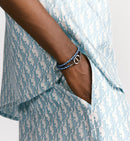 Dior - Bermuda Dior Oblique blanc et bleu ciel