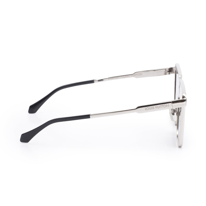 Louis Vuitton - Lunettes De Soleil Noir Acetate  Silver Tone Cyclone Metal
