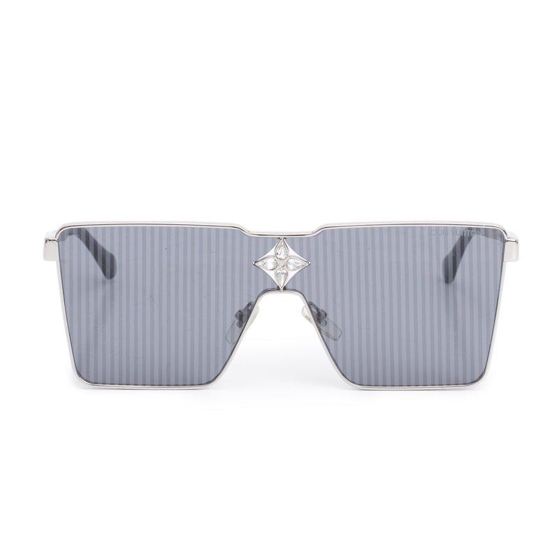 Louis Vuitton - Lunettes De Soleil Noir Acetate  Silver Tone Cyclone Metal