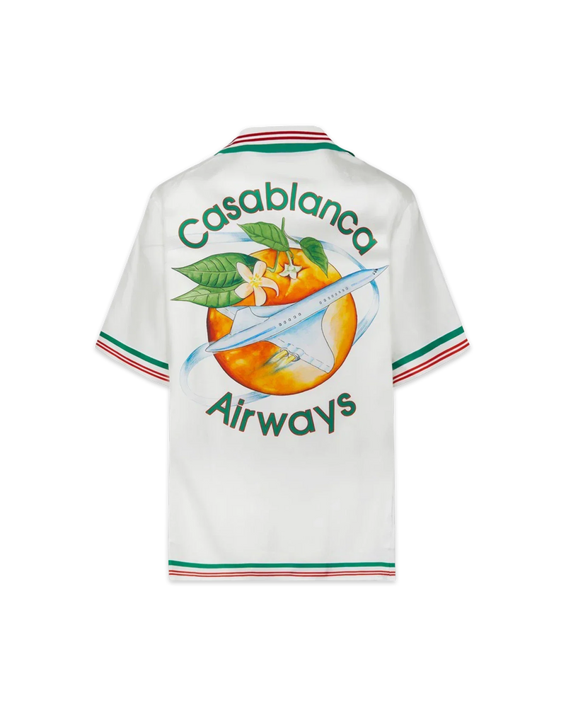 Orbite Au Tour De L'Orange Silk Shirt