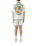 Orbite Au Tour De L'Orange Silk Shirt