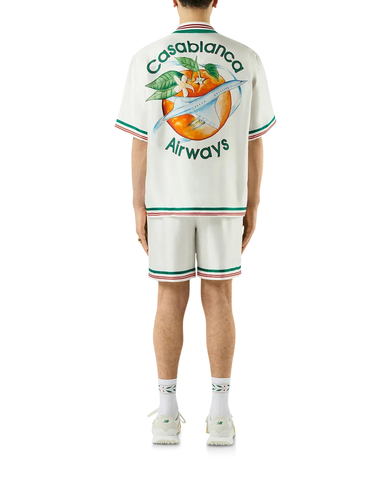 Orbite Au Tour De L'Orange Silk Shirt