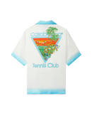 Palm Springs Icon Blue Cuban Collar Silk Shirt