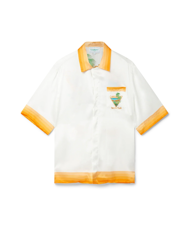 Palm Springs Icon Orange Silk Shirt