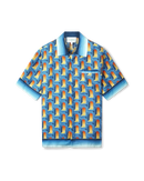 L'Arche De Nuit Cuban Collar Silk Shirt