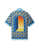 L'Arche De Nuit Cuban Collar Silk Shirt