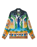 Maison D'Ete Cuban Collar Silk Shirt