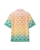 Gradient Heart Monogram Silk Shirt