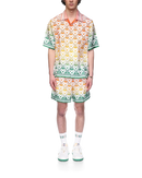 Gradient Heart Monogram Silk Shirt