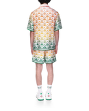 Gradient Heart Monogram Silk Shirt