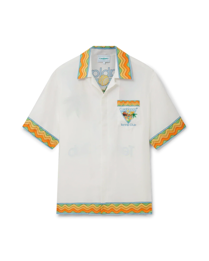 Afro Cubism Tennis Club Silk Shirt