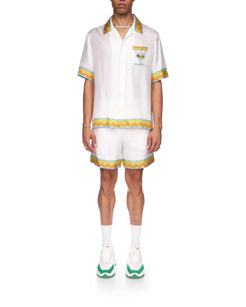 Afro Cubism Tennis Club Silk Shirt