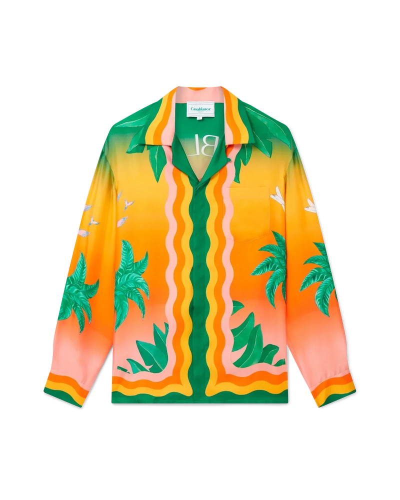 Tennis Club En Fleur Silk Shirt