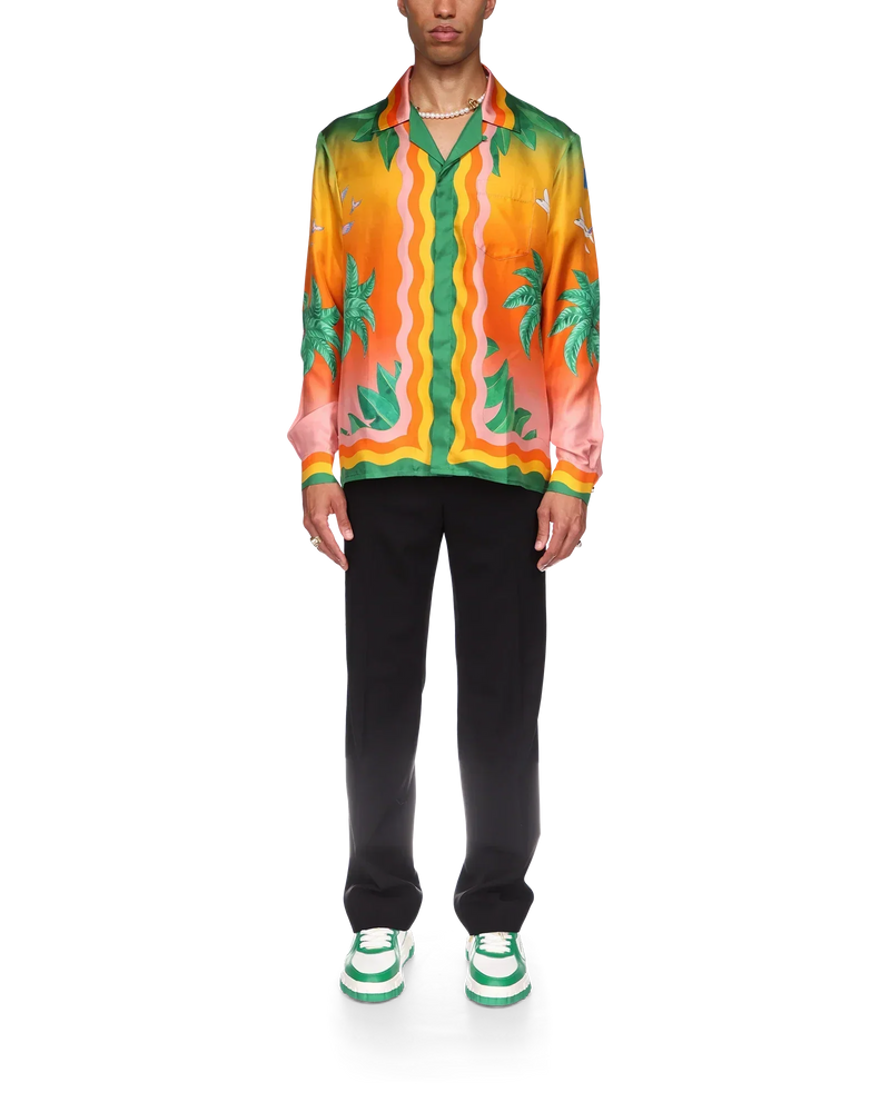 Tennis Club En Fleur Silk Shirt