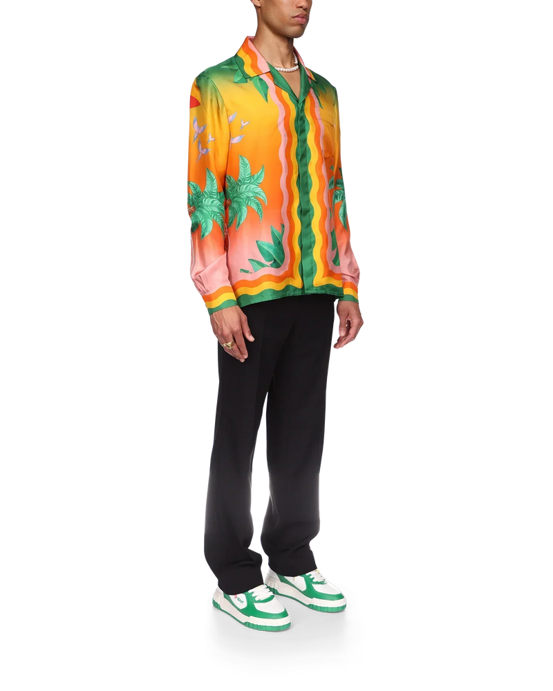 Tennis Club En Fleur Silk Shirt