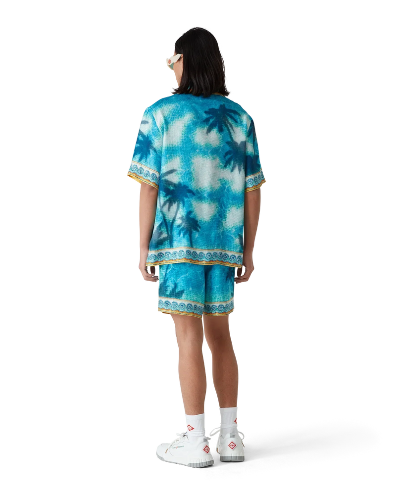 Poolside Emblem Short Sleeve Silk Shirt