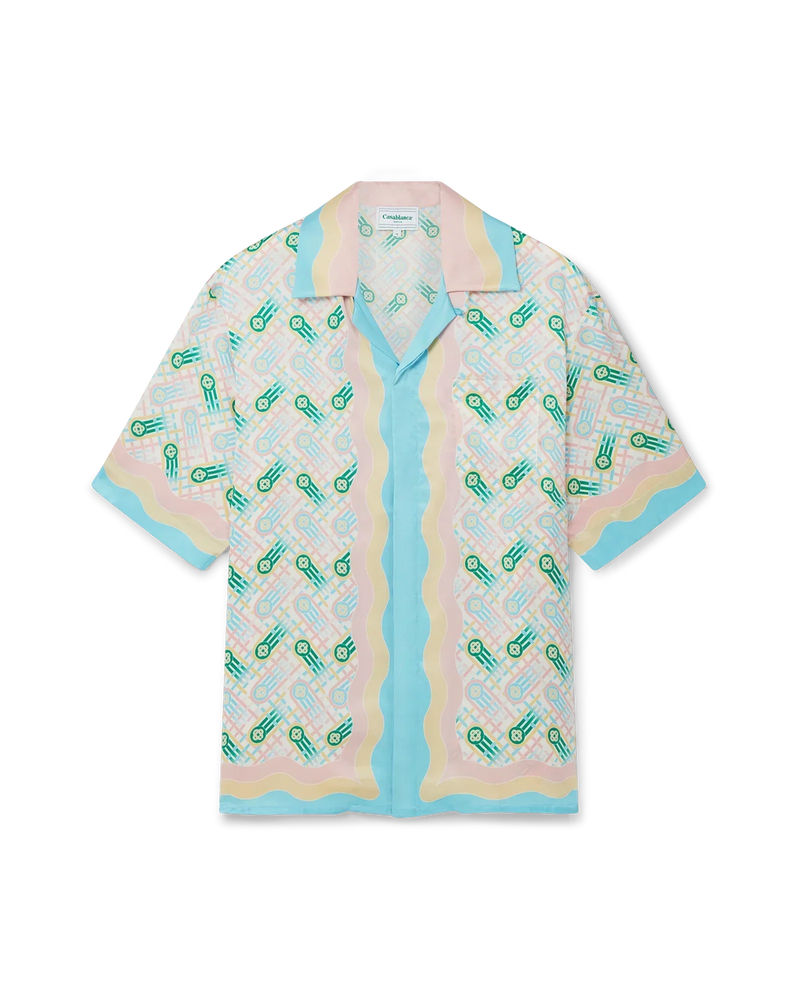 Ping Pong Short Sleeve Silk Shirt
