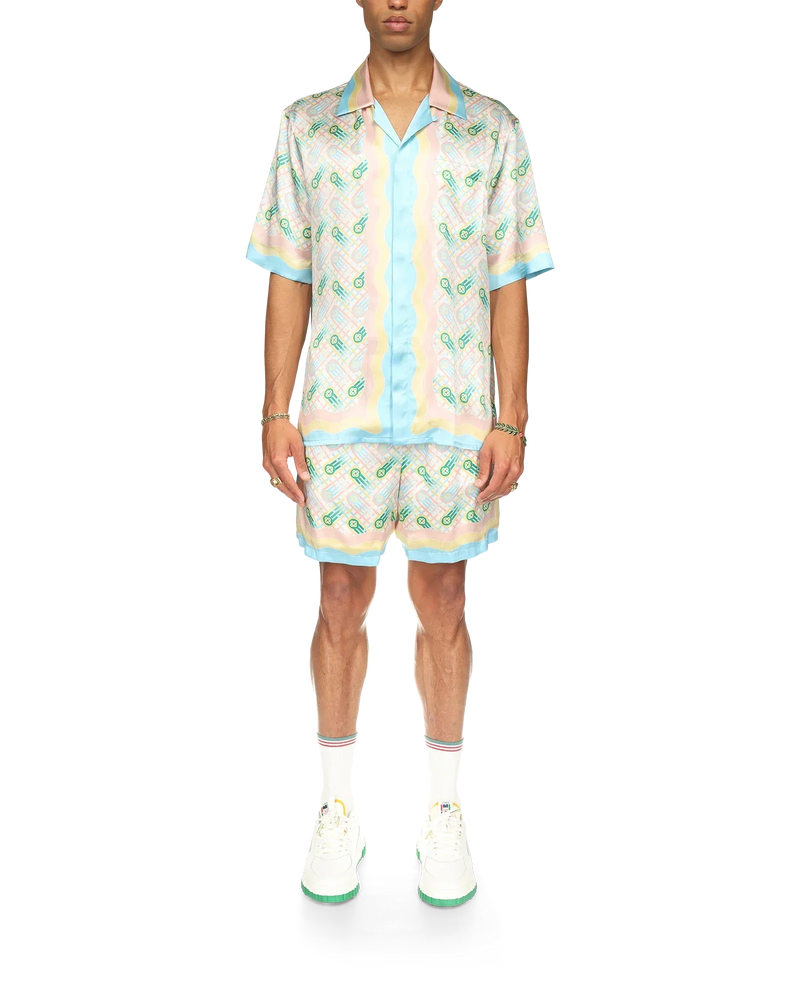 Ping Pong Short Sleeve Silk Shirt