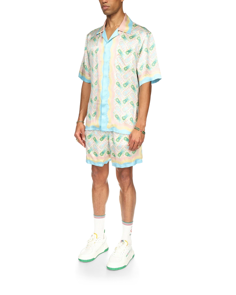 Ping Pong Short Sleeve Silk Shirt