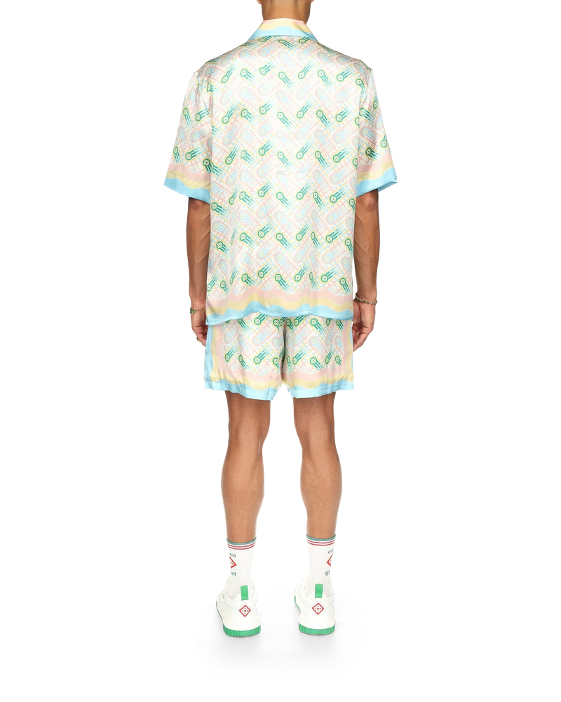 Ping Pong Short Sleeve Silk Shirt