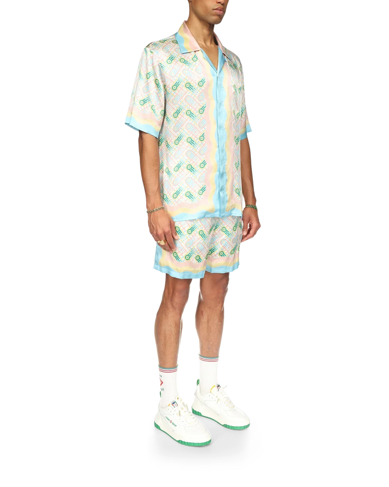 Ping Pong Short Sleeve Silk Shirt