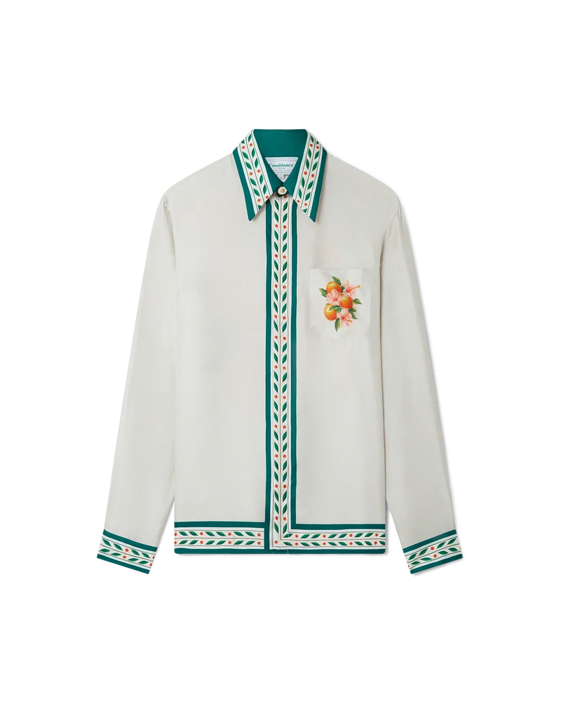 Oranges En Fleur Silk Shirt