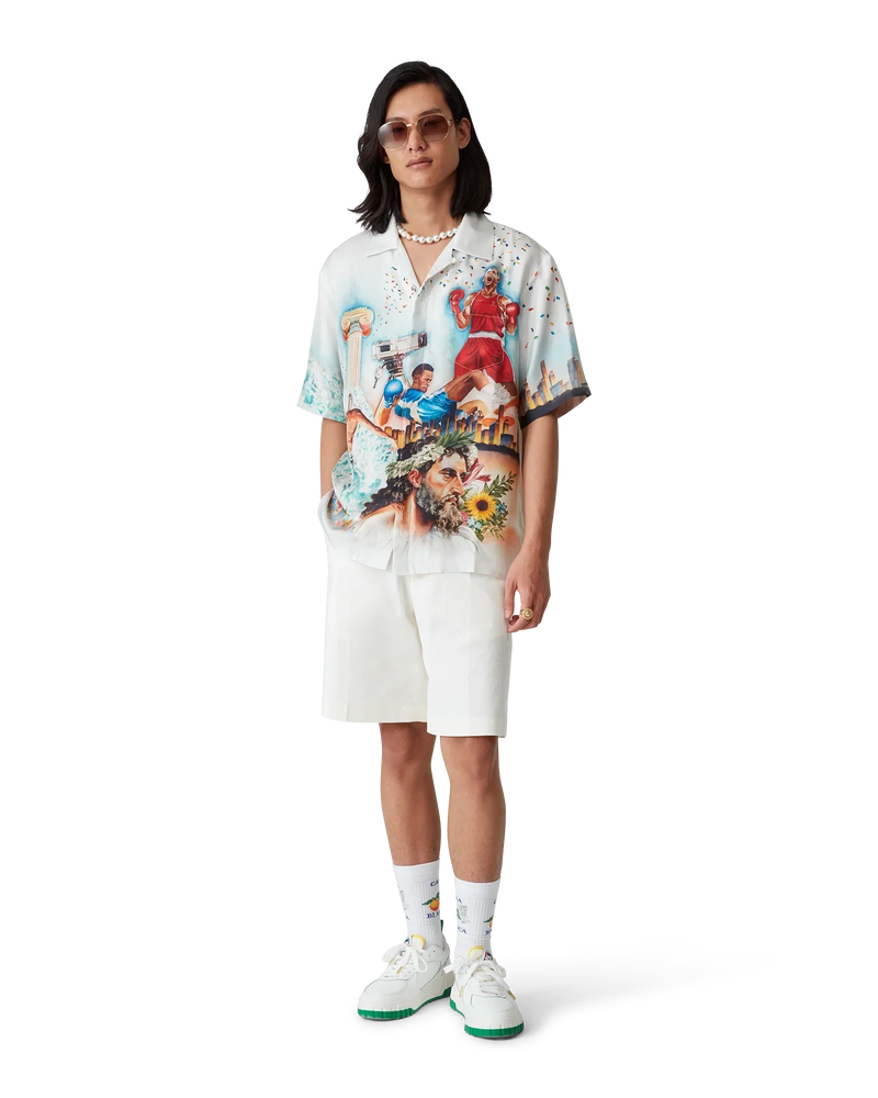 Celebration Du Sport Short Sleeve Silk Shirt