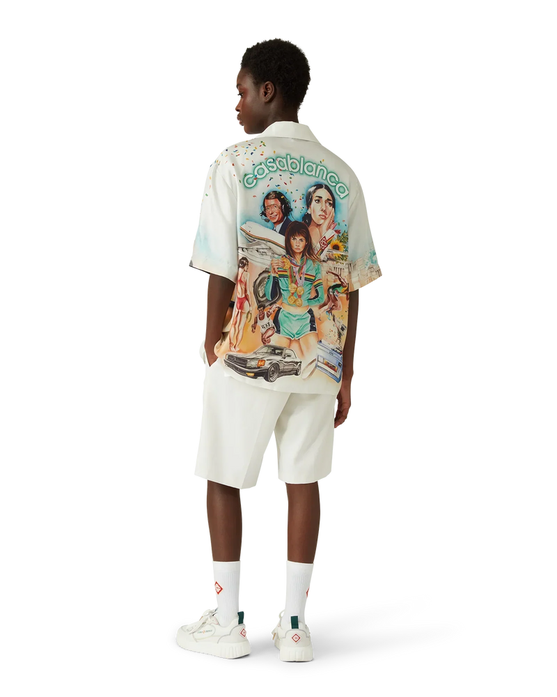 Celebration Du Sport Short Sleeve Silk Shirt