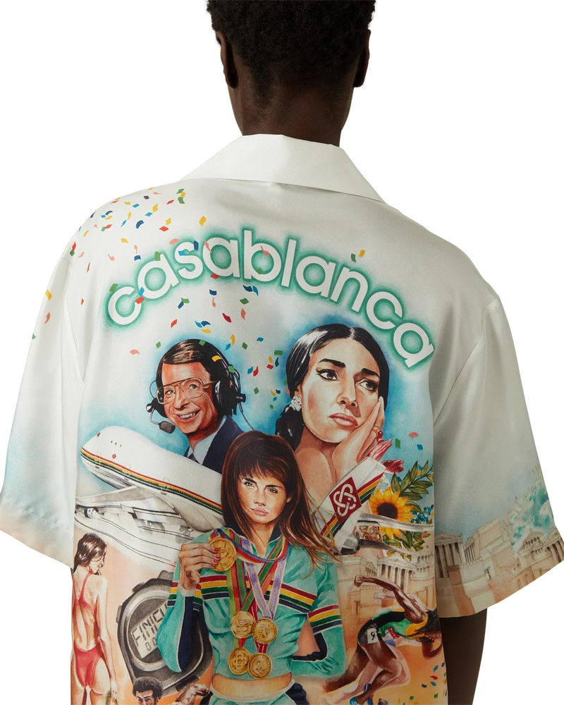 Celebration Du Sport Short Sleeve Silk Shirt