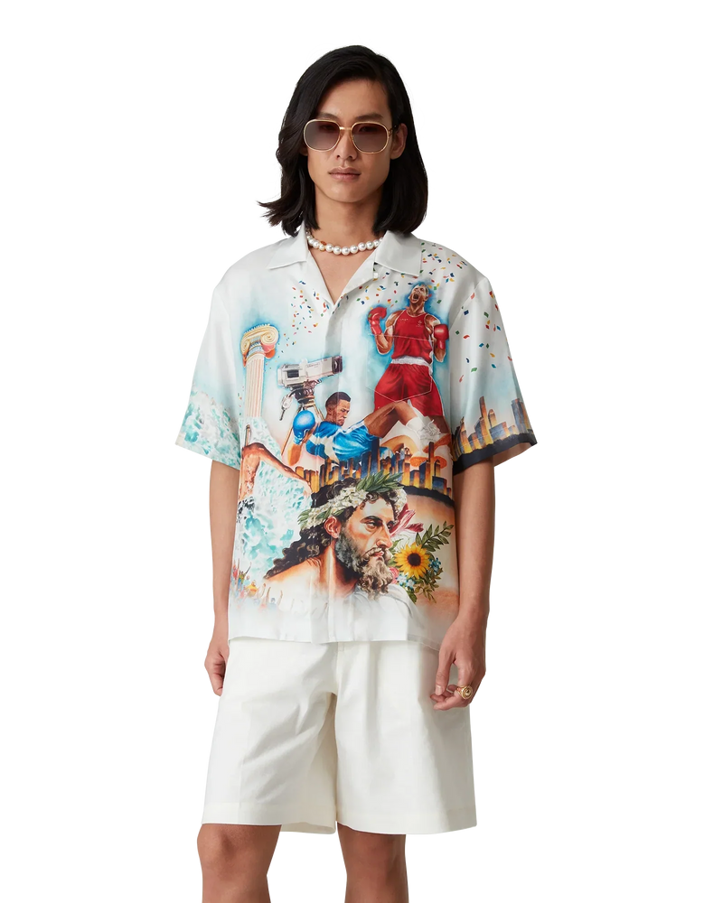 Celebration Du Sport Short Sleeve Silk Shirt