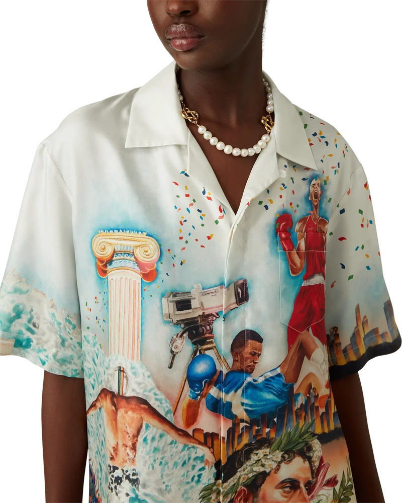 Celebration Du Sport Short Sleeve Silk Shirt