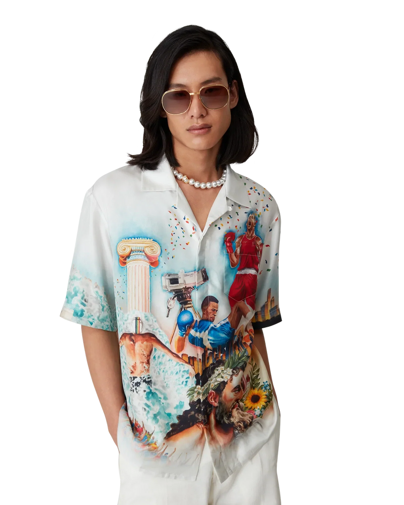 Celebration Du Sport Short Sleeve Silk Shirt