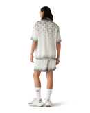 Gradient Heart Monogram Short Sleeve Silk Shirt