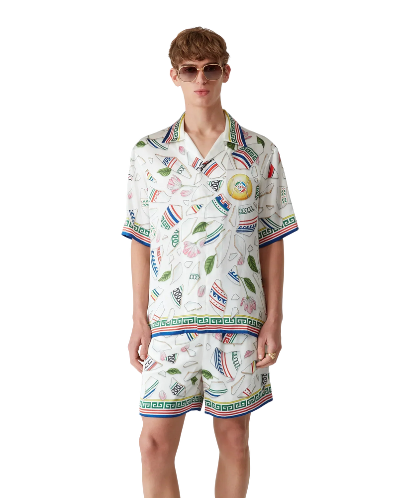 Le Vase Brise Short Sleeve Silk Shirt