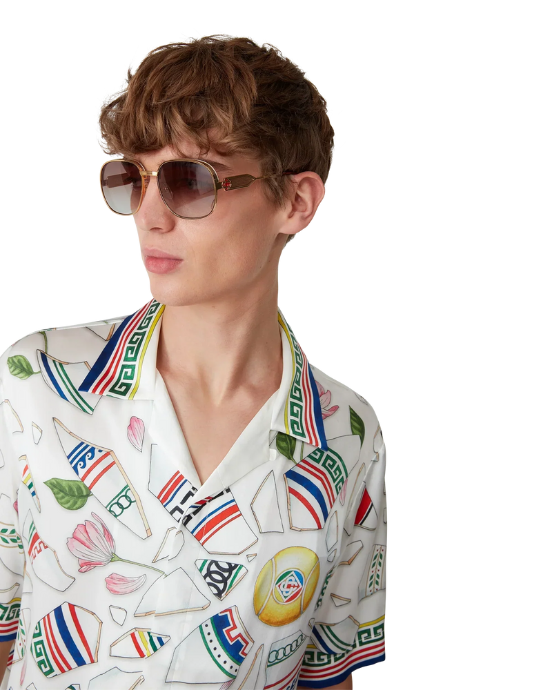 Le Vase Brise Short Sleeve Silk Shirt