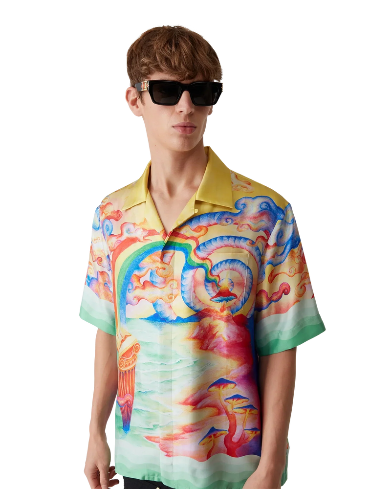 Nature's Teacher Short Sleeve Silk Shirt